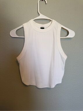 wild fable White Ribbed Cropped Tank